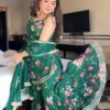 Green Faux Georgette Digital Print Work Salwar Suit
