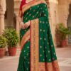 MB 18 Green in Color Meenakari Zari Work & Lace Work Saree work. Exclusive Offer ₹2399. Delivery 4-6 Working Days. Shop now. | Sarees, Bollywood Sarees, Creative Sarees, Designer Sarees, Embroidered Sarees, Ethnic Saree, Modern Digital sarees, Party Wear Sarees