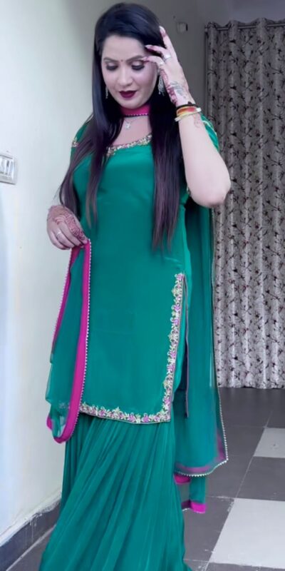 NF 1237 Green Natural Crap Salwar Suit Perfect for Wedding, Party, Sangeet, Karwa Chauth, Onam – . Festive Deal ₹1999. Delivery 4-6 Working Days. | Jump Suits, Salwar suit, Casual Suits, Creative suits, Designer Suits, Palazzo Suits, Party Wear Suits, Patiala Suits, Straight Suits