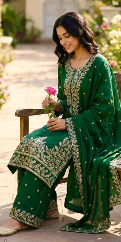 SRK 5316 Green Organza Silk Salwar Suit Perfect for Wedding, Party, Makar Sankranti, Eid, Durga Puja – . Affordable Price ₹2149. Delivery 4-6 Workin | Jump Suits, Salwar suit, Casual Suits, Creative suits, Designer Suits, Palazzo Suits, Party Wear Suits, Patiala Suits, Straight Suits