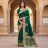₹1899 | MB 25 GAJRAJ Green in Pure Banarasi Silk Zari Work & Lace Work Saree . Introductory Price ₹1899. Delivery 4-6 Working Days. Shop now. | Sarees, Bollywood Sarees, Creative Sarees, Designer Sarees, Embroidered Sarees, Ethnic Saree, Modern Digital sarees, Party Wear Sarees