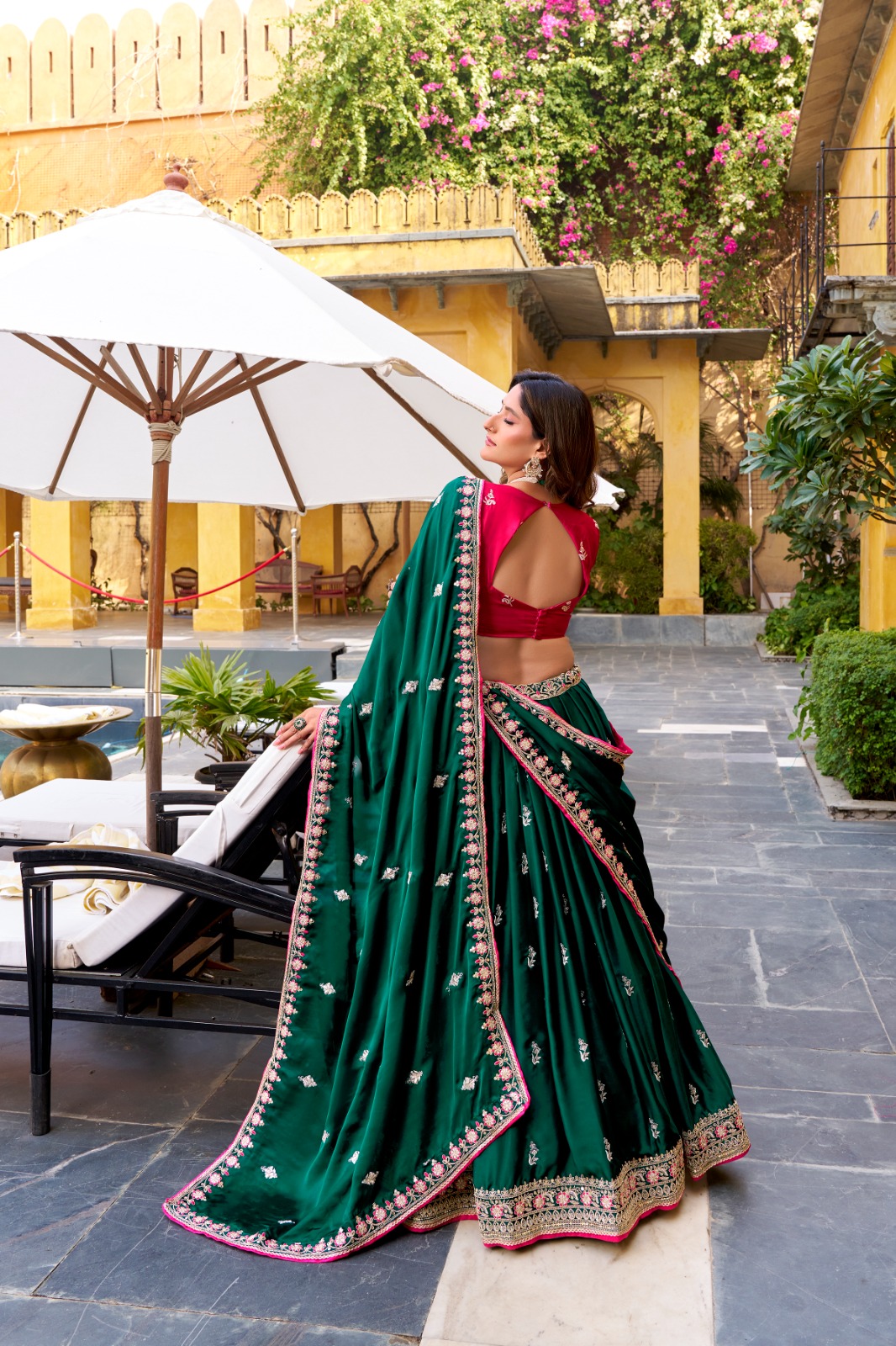 LNB 1449 Green in Silk Satin Embroidery Work & Sequins Work Lehenga Choli . Now at just ₹3749. Delivery 4-6 Working Days. Shop now. | Lehenga, Bollywood Lehenga, Creative Lehenga, Designer Lehenga, Embroidered Lehenga, Party Wear Lehenga