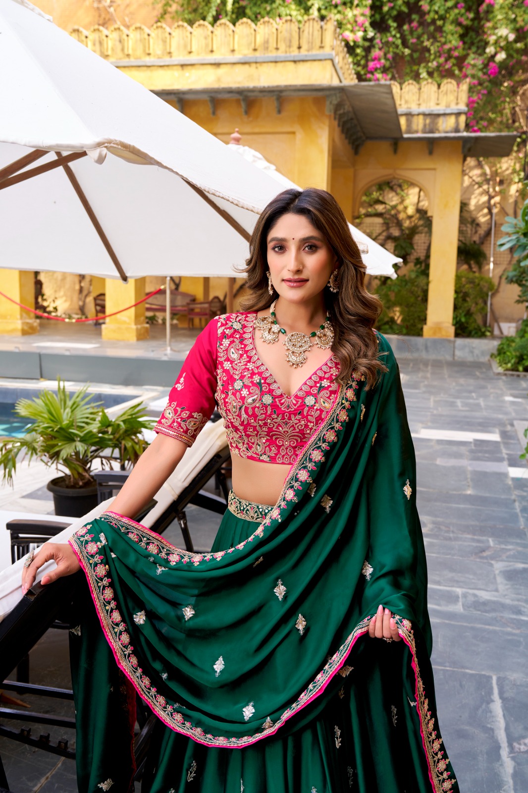 LNB 1449 Green in Silk Satin Embroidery Work & Sequins Work Lehenga Choli . Now at just ₹3749. Delivery 4-6 Working Days. Shop now. | Lehenga, Bollywood Lehenga, Creative Lehenga, Designer Lehenga, Embroidered Lehenga, Party Wear Lehenga
