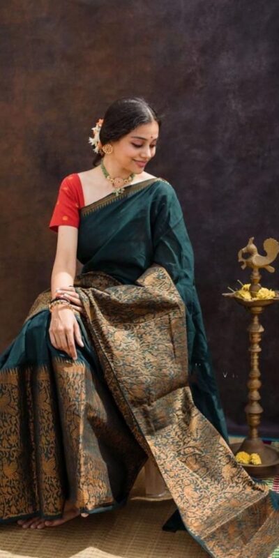 ₹1349 | KPR 070 Green Color Soft Lichi Silk Saree with Lace Border & Lace Work. Best Price ₹1349. Delivery 4-6 Working Days. Shop now. | Sarees, Bollywood Sarees, Creative Sarees, Designer Sarees, Embroidered Sarees, Ethnic Saree, Modern Digital sarees, Party Wear Sarees