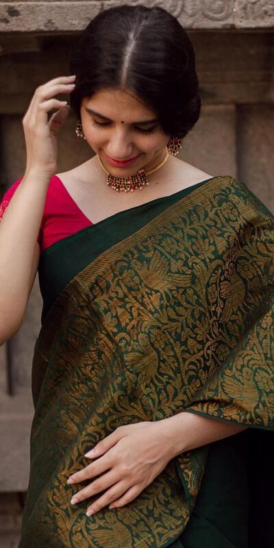 ₹1349 | KPR 070 Green Color Soft Lichi Silk Saree with Lace Border & Lace Work. Best Price ₹1349. Delivery 4-6 Working Days. Shop now. | Sarees, Bollywood Sarees, Creative Sarees, Designer Sarees, Embroidered Sarees, Ethnic Saree, Modern Digital sarees, Party Wear Sarees