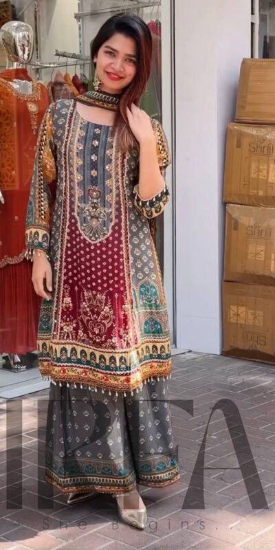 ₹1949 | ST 207 Grey Color Georgette Salwar Suit with Embroidery Work. Introductory Price ₹1949. Delivery 4-6 Working Days. Shop now. | Jump Suits, Salwar suit, Casual Suits, Creative suits, Designer Suits, Palazzo Suits, Party Wear Suits, Patiala Suits, Straight Suits