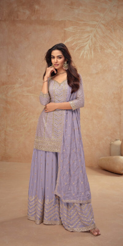 FC 7518 Lavender Chinon Salwar Suit Perfect for Wedding, Party, Diwali, Durga Puja, Temple Visit – . Festive Deal ₹3099. Delivery 4-6 Working Days. | Jump Suits, Salwar suit, Casual Suits, Creative suits, Designer Suits, Palazzo Suits, Party Wear Suits, Patiala Suits, Straight Suits