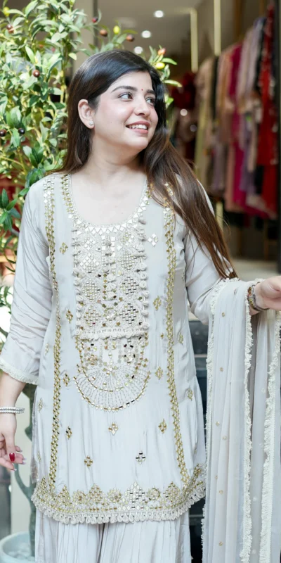 ₹2149 | KD 1572 Light Grey in Color Georgette Embroidery Work Salwar Suit . Introductory Price ₹2149. Delivery 4-6 Working Days. Shop now. | Jump Suits, Salwar suit, Casual Suits, Creative suits, Designer Suits, Palazzo Suits, Party Wear Suits, Patiala Suits, Straight Suits
