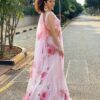 Light Pink Georgette Digital Print Lehenga Choli
