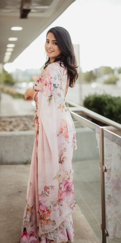 ₹2449 | NC 5535 Light Pink Soft Tebby Floral Print Handwork Work Saree Perfect for Wedding, Party, Onam, Family Festive Deal ₹2449. Delivery 4-6 Working Days | Sarees, Bollywood Sarees, Creative Sarees, Designer Sarees, Embroidered Sarees, Ethnic Saree, Modern Digital sarees, Party Wear Sarees