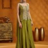 Lime Yellow Chinon With Sequins Work Salwar Suit