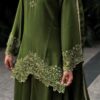 Mahendi Chinon Silk Embroidery Lace Work Salwar Suit