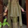 Mahendi Nylon With Embroidery Work Salwar Suit
