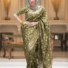 KPR 208 Mahendi in Color Soft Lichi Silk Designer Work Saree . Available at ₹1399 only. Delivery 4-6 Working Days. Shop now. | Sarees, Bollywood Sarees, Creative Sarees, Designer Sarees, Embroidered Sarees, Ethnic Saree, Modern Digital sarees, Party Wear Sarees