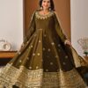 Mehandi NC Vichitra Silk Embroidery Work Salwar Suit