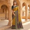 ₹2049 | MB 6088 Mehendi Color Lace Work & Zari Work Sareein Pochampalli Silk. Best Price ₹2049. Delivery 4-6 Working Days. Shop now. | Sarees, Bollywood Sarees, Creative Sarees, Designer Sarees, Embroidered Sarees, Ethnic Saree, Modern Digital sarees, Party Wear Sarees