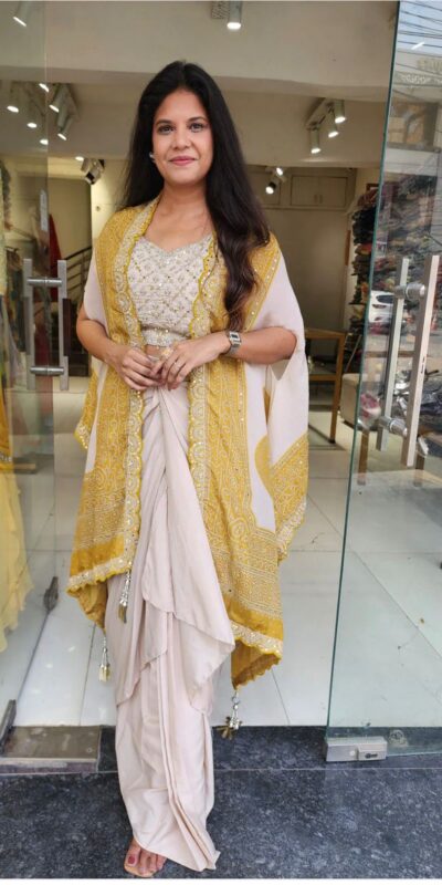 ₹2599 | BB 53 Mustered Crap Silk Dhoti Suit. Perfect for Wedding, Party, Anniversary, Holi, Temple Visit – Available at ₹2599 only. Delivery 4-6 Working Days. | Jump Suits, Salwar suit, Casual Suits, Creative suits, Designer Suits, Palazzo Suits, Party Wear Suits, Patiala Suits, Straight Suits