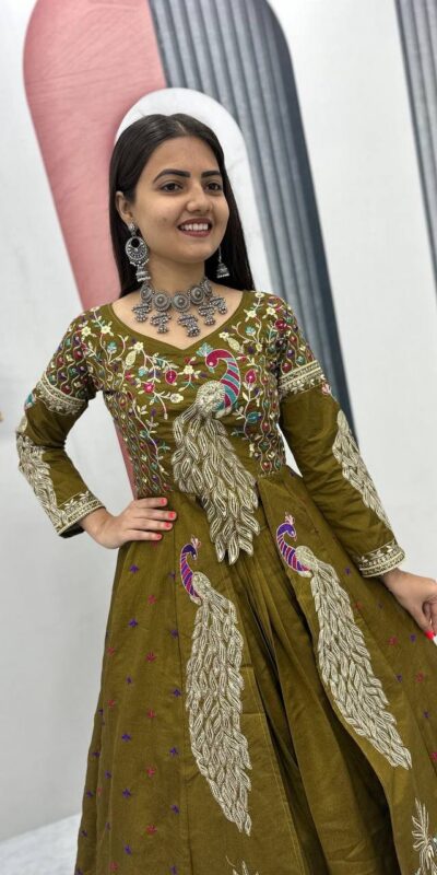 PC 528 Mustered Vichitra Sequence Work Lehenga Choli Designer Work. Grab it for ₹2649. Delivery 4-6 Working Days. Shop now. | Lehenga, Bollywood Lehenga, Creative Lehenga, Designer Lehenga, Embroidered Lehenga, Party Wear Lehenga