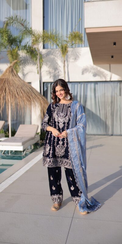 KA 1228 Navy Blue 9000 Velvet Salwar Suit Perfect for Wedding, Party, Diwali, Holi, Traditional Day – . Get it for ₹3049. Delivery 4-6 Working Days. Shop | Jump Suits, Salwar suit, Casual Suits, Creative suits, Designer Suits, Palazzo Suits, Party Wear Suits, Patiala Suits, Straight Suits