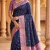 MB 3325 Navy Blue in Color Banarasi Silk Zari Work & Lace Work Saree . Now at just ₹1949. Delivery 4-6 Working Days. Shop now. | Sarees, Bollywood Sarees, Creative Sarees, Designer Sarees, Embroidered Sarees, Ethnic Saree, Modern Digital sarees, Party Wear Sarees