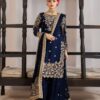 Navy Blue Organza Silk Sequence Work Salwar Suit