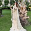 Off White Chinon Silk Sequence Work Salwar Suit