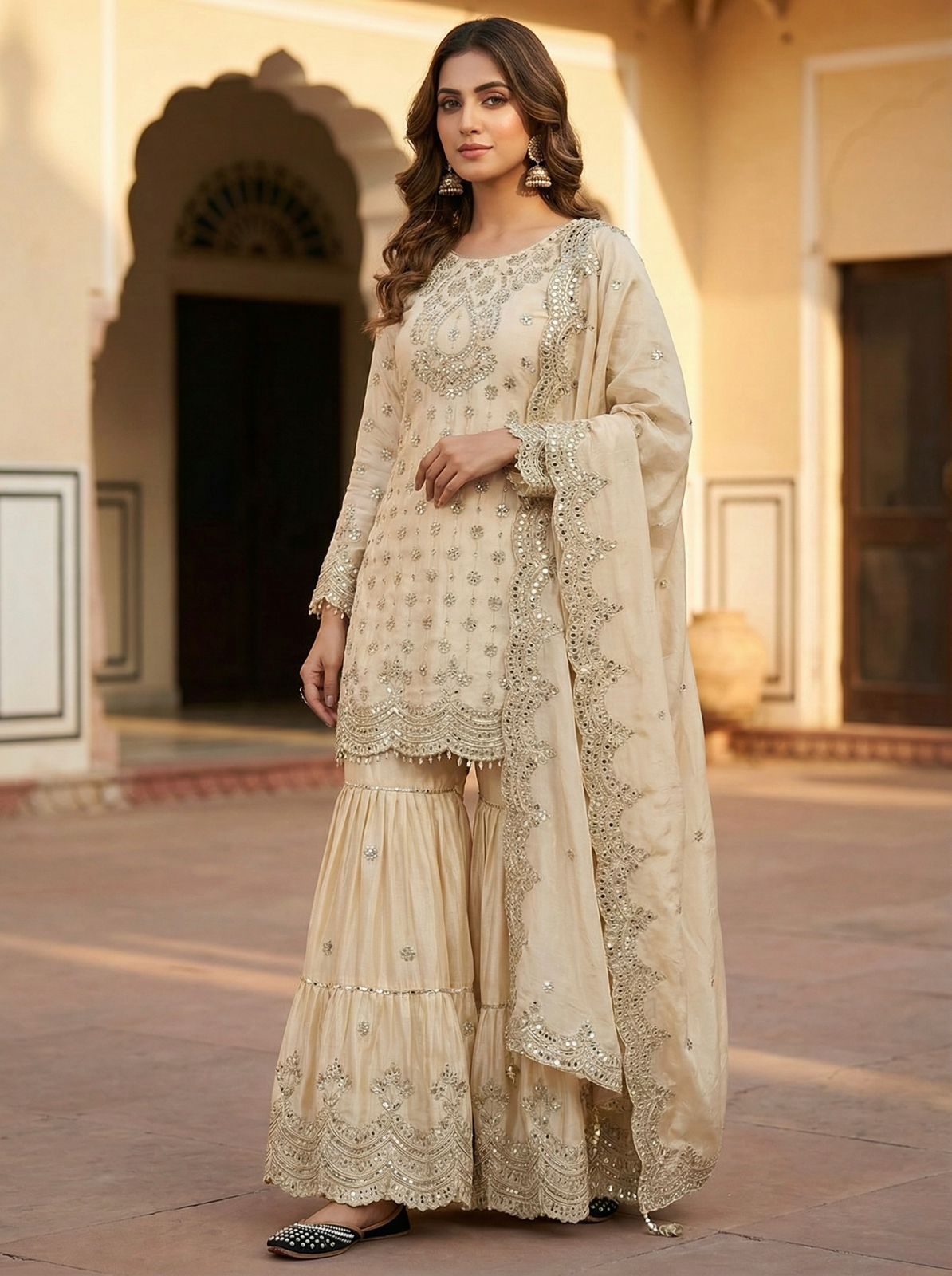 ₹2499 | MF 459 Off White Chinon Silk Sequence Work Salwar Suit. Online Affordable Price ₹2549. Delivery 4-6 Working Days. Shop now. | Jump Suits, Salwar suit, Casual Suits, Creative suits, Designer Suits, Palazzo Suits, Party Wear Suits, Patiala Suits, Straight Suits