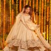 NF 1264 Off White Natural Crap Silk Anarkali Suit with Embroidery Work. Available at ₹3049 only. Delivery 4-6 Working Days. Shop now. | Anarkali Suits, Bollywood Anarkali, Creative-Anarkali, Designer Anarkali, Embroidered Anarkali, Party Wear Anarkali