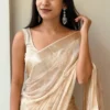 ₹1599 | MS 505 Off White Viscose Satin Saree with Sequins Work & Embroidery Work. Special Price ₹1599. Delivery 4-6 Working Days. Shop now. | Sarees, Bollywood Sarees, Creative Sarees, Designer Sarees, Embroidered Sarees, Ethnic Saree, Modern Digital sarees, Party Wear Sarees