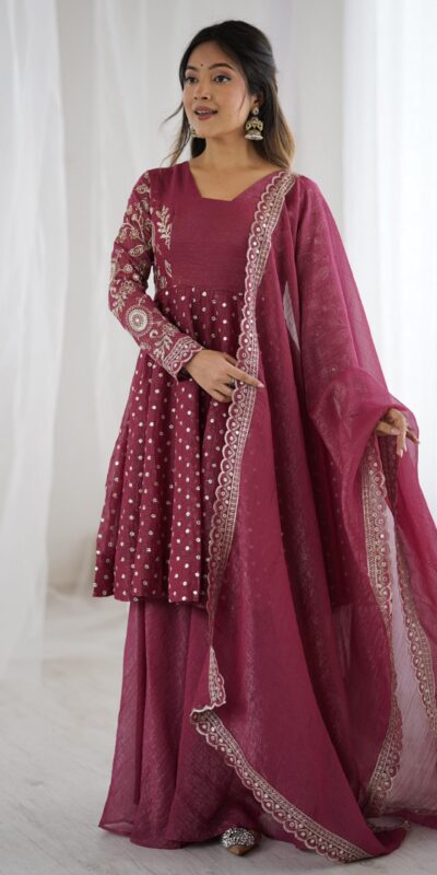 ZSR 3134 Onion Crunchy Silk Salwar Suit Perfect for Wedding, Party, Sangeet, Anniversary, Housewarming Introductory Price ₹2399. Delivery 4-6 | Jump Suits, Salwar suit, Casual Suits, Creative suits, Designer Suits, Palazzo Suits, Party Wear Suits, Patiala Suits, Straight Suits