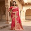 ₹1899 | MB 25 GAJRAJ Peach in Pure Banarasi Silk Zari Work & Lace Work Saree . Introductory Price ₹1899. Delivery 4-6 Working Days. Shop now. | Sarees, Bollywood Sarees, Creative Sarees, Designer Sarees, Embroidered Sarees, Ethnic Saree, Modern Digital sarees, Party Wear Sarees