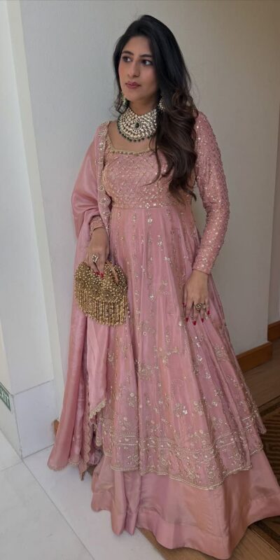 ₹2449 | VLM 323 Pink Chinon Silk Lehenga Choli with Lace Work & Embroidery Work. Introductory Price ₹2449. Delivery 4-6 Working Days. Shop now. | Lehenga, Bollywood Lehenga, Creative Lehenga, Designer Lehenga, Embroidered Lehenga, Party Wear Lehenga