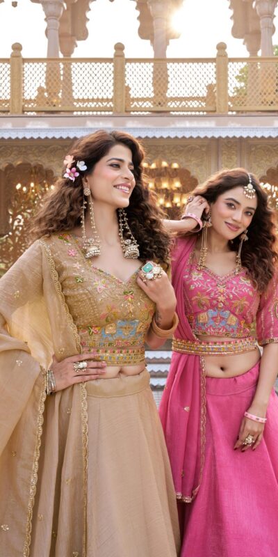 ₹3199 | Ram 160 Pink Color Crunchy Lehenga Choli with Embroidery Work. Online Festive Deal ₹3199. Delivery 4-6 Working Days. Shop now. | Lehenga, Bollywood Lehenga, Creative Lehenga, Designer Lehenga, Embroidered Lehenga, Party Wear Lehenga