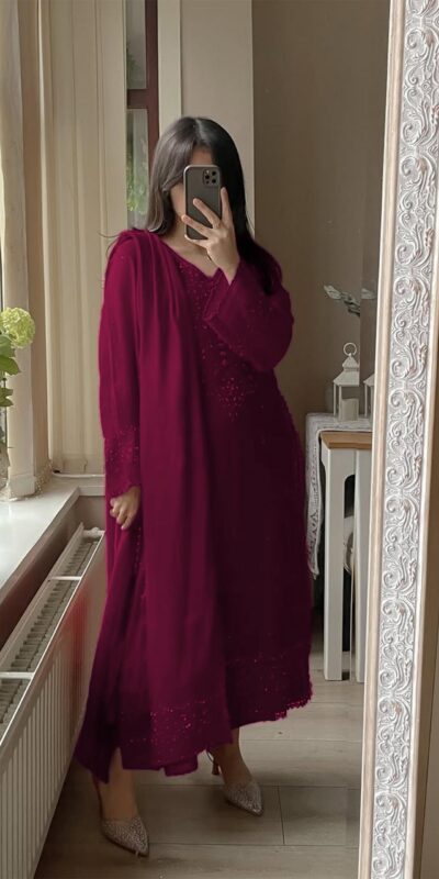 LG 2002 Pink Georgette With Embroidery Work Salwar Suit . Wedding, Party, Festive, Events, Affordable Price ₹1999. Delivery 4-6 Working Days. Shop now. | Jump Suits, Tops & Bottoms, Track Suits, Salwar suit, Casual Suits, Creative suits, Designer Suits, Palazzo Suits, Party Wear Suits, Patiala Suits, Straight Suits, Trendy Wear