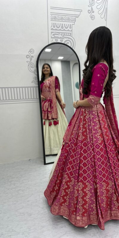 PC 560 Pink in Jacquard Silk Designer Work Lehenga Choli . Introductory Price ₹3249. Delivery 4-6 Working Days. Shop now. | Lehenga, Bollywood Lehenga, Creative Lehenga, Designer Lehenga, Embroidered Lehenga, Party Wear Lehenga