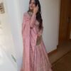 Pink Zimmy Silk Embroidery Work Lehenga Choli