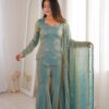 ZSR 3159 Pista Fendy Silk Salwar Suitwith Embroidery Work & Lace Work. Now at just ₹2049. Delivery 4-6 Working Days. Shop now. | Jump Suits, Salwar suit, Casual Suits, Creative suits, Designer Suits, Palazzo Suits, Party Wear Suits, Patiala Suits, Straight Suits