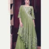KT 190 Pista in Georgette. Mirror Work & Lace Work Gown Wedding, Party, Festive, Events, Now at just ₹1949. Delivery 4-6 Working Days. Shop now. | Gowns, Bollywood Gowns, Creative Gowns, Designer Gowns, Embroidered Gowns, Party Wear Gowns