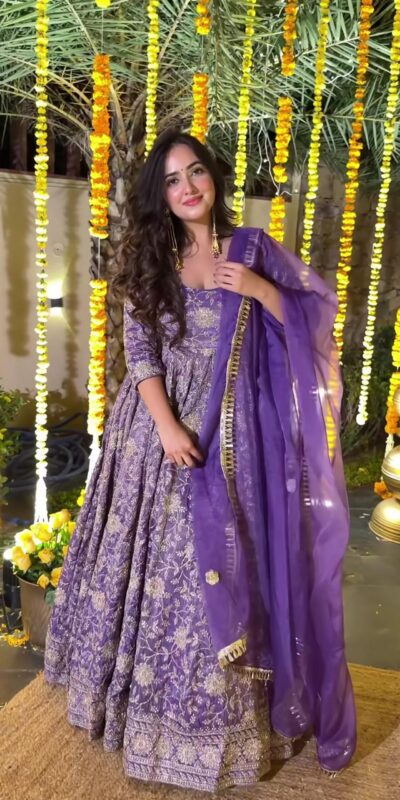 ₹3249 | NF 1268 Purple Crunchy Silk Salwar Suit Perfect for Wedding, Party, Onam, Housewarming, Karwa Chauth – . Get it for ₹3249. Delivery 4-6 Working Days. | Anarkali Suits, Bollywood Anarkali, Creative-Anarkali, Designer Anarkali, Embroidered Anarkali, Party Wear Anarkali