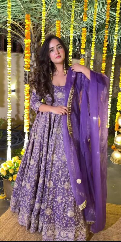 ₹3249 | NF 1268 Purple Crunchy Silk Salwar Suit Perfect for Wedding, Party, Onam, Housewarming, Karwa Chauth – . Get it for ₹3249. Delivery 4-6 Working Days. | Anarkali Suits, Bollywood Anarkali, Creative-Anarkali, Designer Anarkali, Embroidered Anarkali, Party Wear Anarkali
