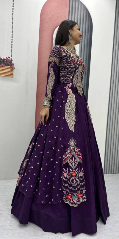 PC 528 Purple Color Vichitra Sequence Work Lehenga Choli Designer Work. Grab it for ₹2649. Delivery 4-6 Working Days. Shop now. | Lehenga, Bollywood Lehenga, Creative Lehenga, Designer Lehenga, Embroidered Lehenga, Party Wear Lehenga