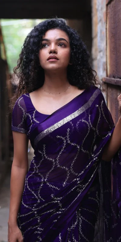 ₹1599 | MS 505 Purple Viscose Satin Saree with Sequins Work & Embroidery Work. Special Price ₹1599. Delivery 4-6 Working Days. Shop now. | Sarees, Bollywood Sarees, Creative Sarees, Designer Sarees, Embroidered Sarees, Ethnic Saree, Modern Digital sarees, Party Wear Sarees