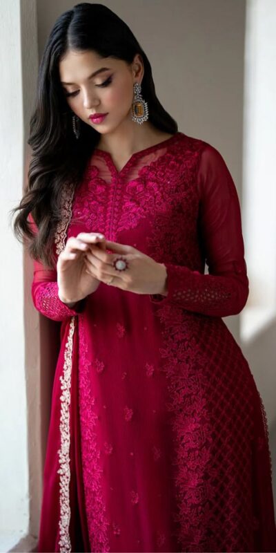 NSR 866 Rani Pink Faux Georgette Salwar Suit Perfect for Wedding, Party, Cultural Events, Housewarming, Ganesh Chaturthi – . Now at just ₹2149. De | Jump Suits, Salwar suit, Casual Suits, Creative suits, Designer Suits, Palazzo Suits, Party Wear Suits, Patiala Suits, Straight Suits