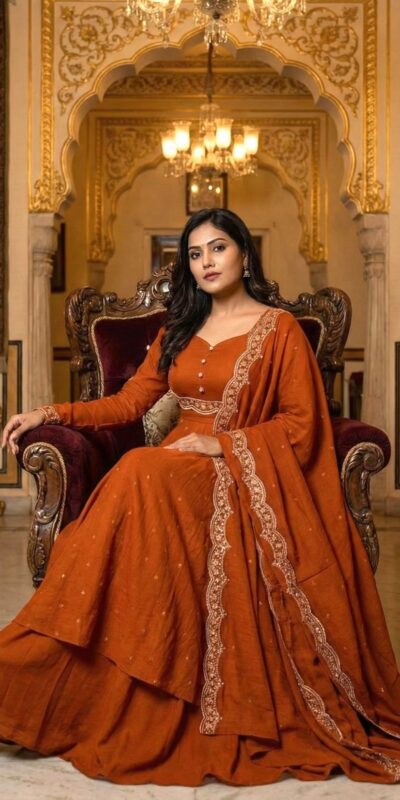 MF 1010 Rust Vichitra Silk Salwar Suit with Zari Work & Embroidery Work. Now at just ₹1769. Delivery 4-6 Working Days. Shop now. | Jump Suits, Salwar suit, Casual Suits, Creative suits, Designer Suits, Palazzo Suits, Party Wear Suits, Patiala Suits, Straight Suits