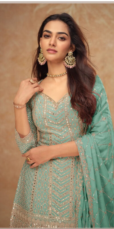 FC 7518 Sea Green Chinon Salwar Suit Perfect for Wedding, Party, Diwali, Durga Puja, Temple Visit – . Festive Deal ₹3099. Delivery 4-6 Working Days. | Jump Suits, Salwar suit, Casual Suits, Creative suits, Designer Suits, Palazzo Suits, Party Wear Suits, Patiala Suits, Straight Suits