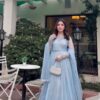 Sky Blue Faux Georgette Sequence Work Lehenga Choli
