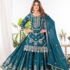 ₹2149 | ND 5033 Teal Chinon Silk Salwar Suit with Embroidery Work & Lace Work. Affordable Price ₹2149. Delivery 4-6 Working Days. Shop now. | Jump Suits, Salwar suit, Casual Suits, Creative suits, Designer Suits, Palazzo Suits, Party Wear Suits, Patiala Suits, Straight Suits