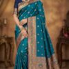 MB 18 Teal in Color Meenakari Zari Work & Lace Work Saree work. Exclusive Offer ₹2399. Delivery 4-6 Working Days. Shop now. | Sarees, Bollywood Sarees, Creative Sarees, Designer Sarees, Embroidered Sarees, Ethnic Saree, Modern Digital sarees, Party Wear Sarees
