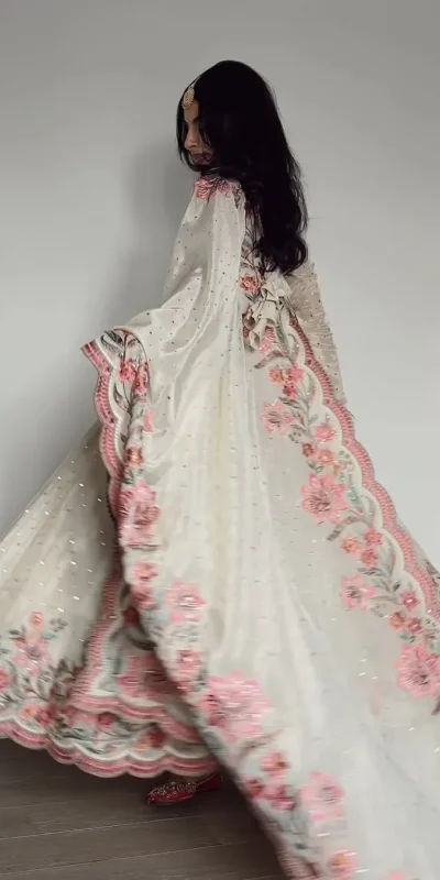 ₹2449 | RTC 5873 White Color Chinon Silk Salwar Suit with Designer Work. Exclusive Offer ₹2449. Delivery 4-6 Working Days. Shop now. | Jump Suits, Salwar suit, Casual Suits, Creative suits, Designer Suits, Palazzo Suits, Party Wear Suits, Patiala Suits, Straight Suits