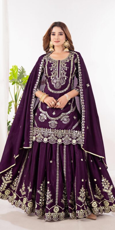 ₹2149 | ND 5033 Wine Chinon Silk Salwar Suit with Embroidery Work & Lace Work. Affordable Price ₹2149. Delivery 4-6 Working Days. Shop now. | Jump Suits, Salwar suit, Casual Suits, Creative suits, Designer Suits, Palazzo Suits, Party Wear Suits, Patiala Suits, Straight Suits